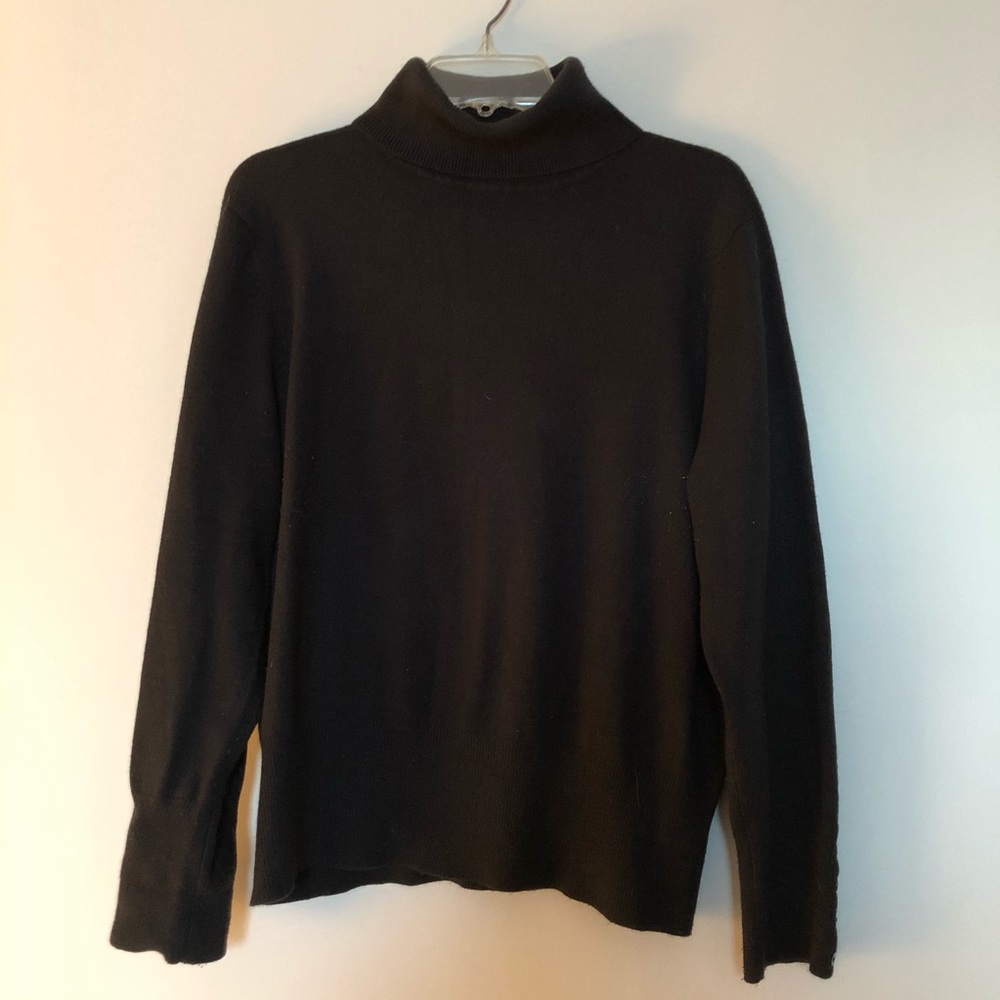 JM Collection Black Turtleneck Sweater, Size XL